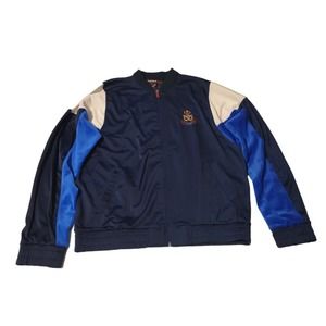 Vintage Troop Crown Track Suit Jacket Large Blue & White Zip Up Y2K